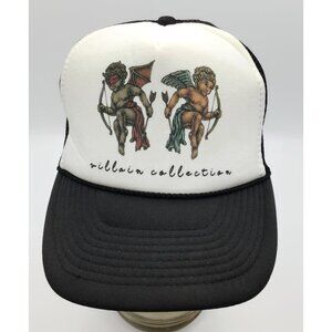 Vintage Nissin Villain Collection Trucker Hat Angel Devil Good Evil Snapback Cap